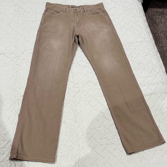 Victorinox Other - Victorinox Swiss Army Denim Boot Cut Pants Tan Khaki Mens Jeans Casual
